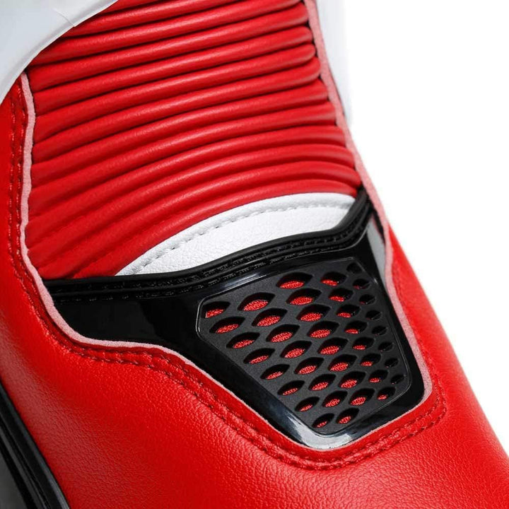 Dainese York D-WP Shoes, Motorradschuhe Wasserdicht Schwarz Weiss Lava Rot 45 EU, Schwarz Weiss Lava