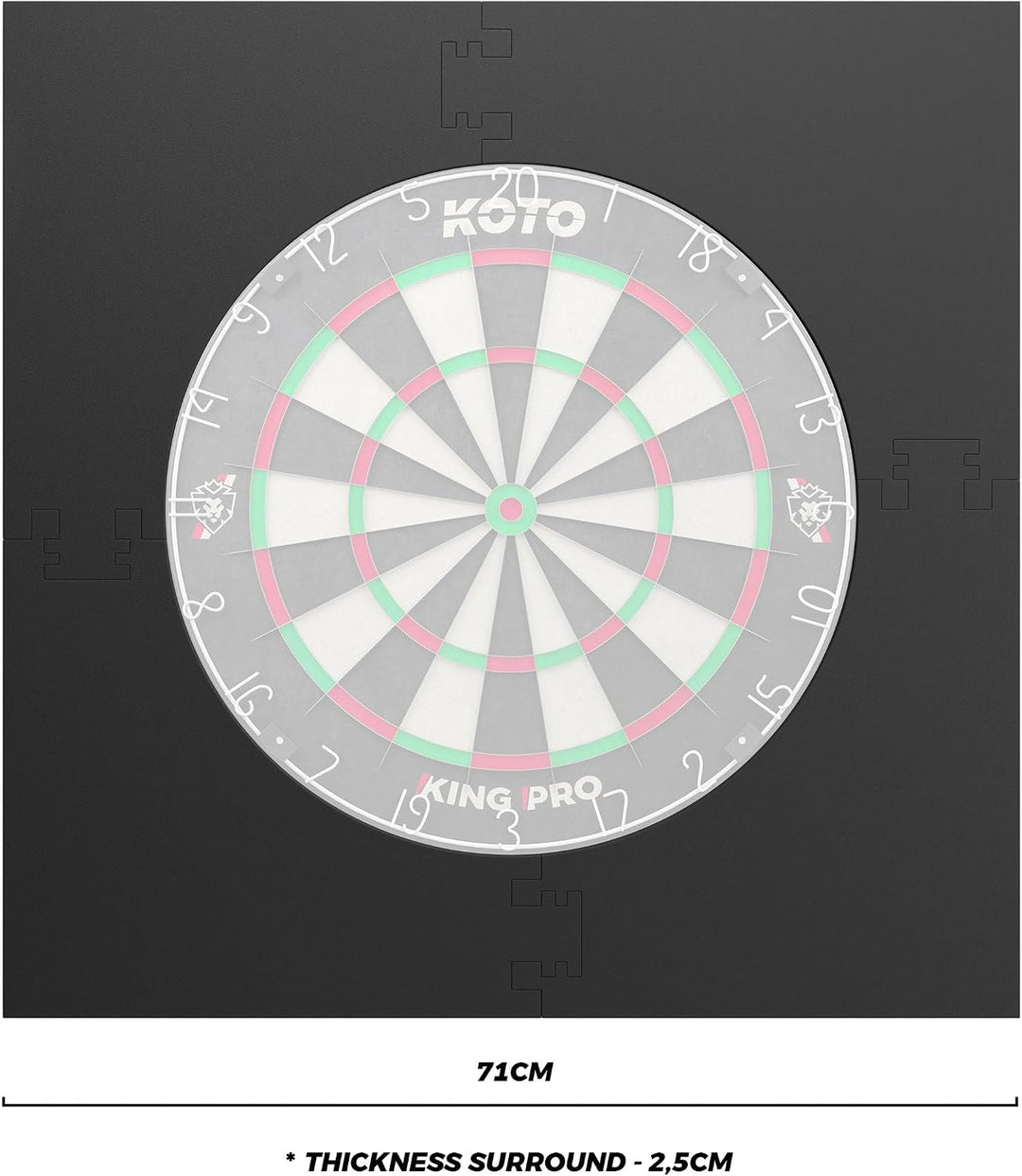 KOTO - 4pcs. Dart Surround, langlebige Dart wandschutz, verhindert Schäden, Eva 4PCS Quadrat Schwarz