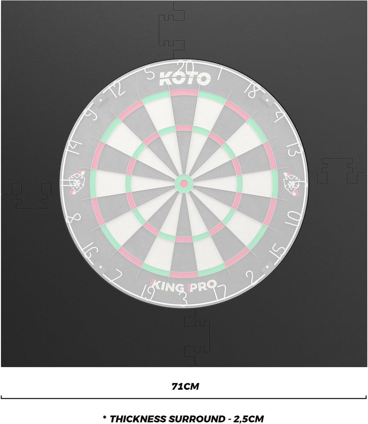 KOTO - 4pcs. Dart Surround, langlebige Dart wandschutz, verhindert Schäden, Eva 4PCS Quadrat Schwarz