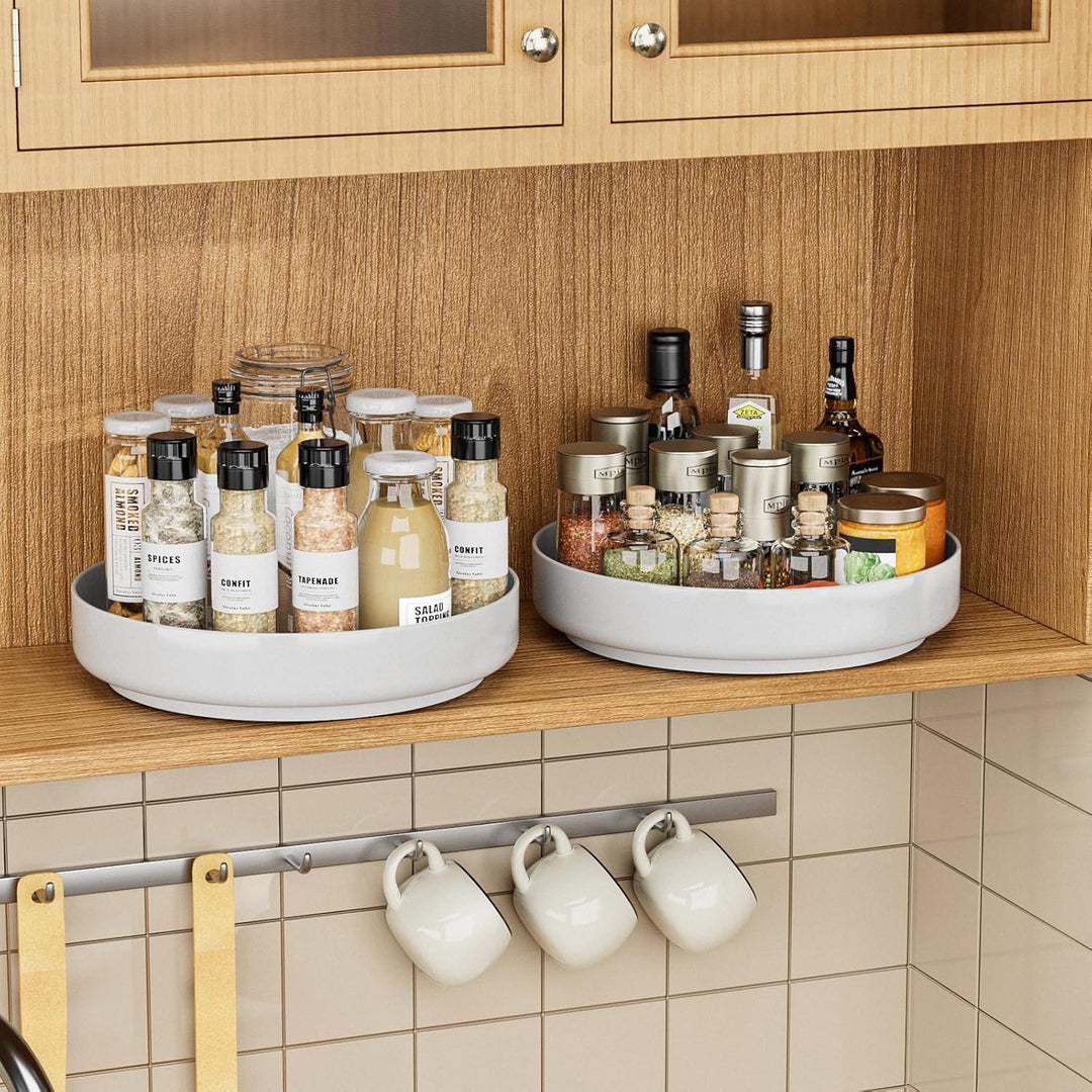EKNITEY Lazy Susan Drehteller 33 cm küchen drehteller Organizer Organizer drehbar kühlschrank küche