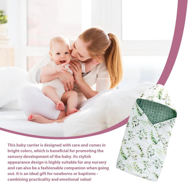 Baby Einschlagdecke Babyschale, Baumwolle Reversible Decke, Universal Babydecke Doppelseitig, für Ki