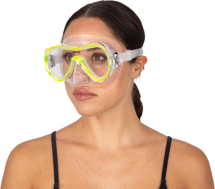 Seac Unisex Jugend Set Giglio MD Valve Schnorchelset mit Maske und Schnorchel mit Wasserausblasventi