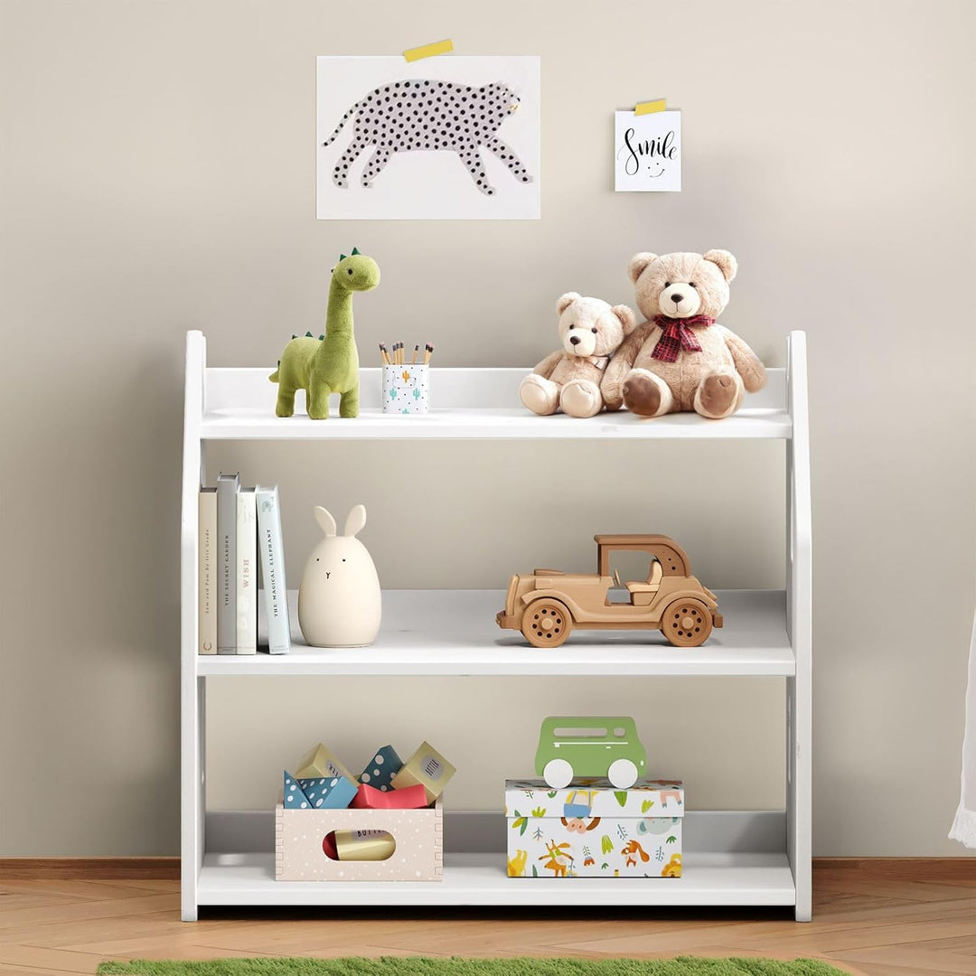 IDIMEX Kinderregal Yasmin 3 Ablagen weiss - Montessori Regal für Spielzeug und Bücher, Kinderzimmer
