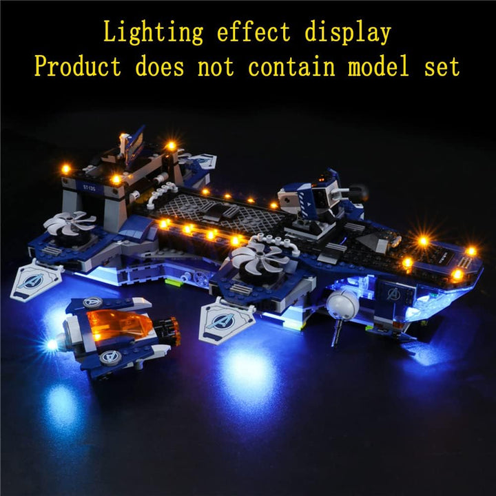 GEAMENT LED Licht-Set Kompatibel mit Lego Avengers Helicarer - Beleuchtungsset für 76153 Baumodell (