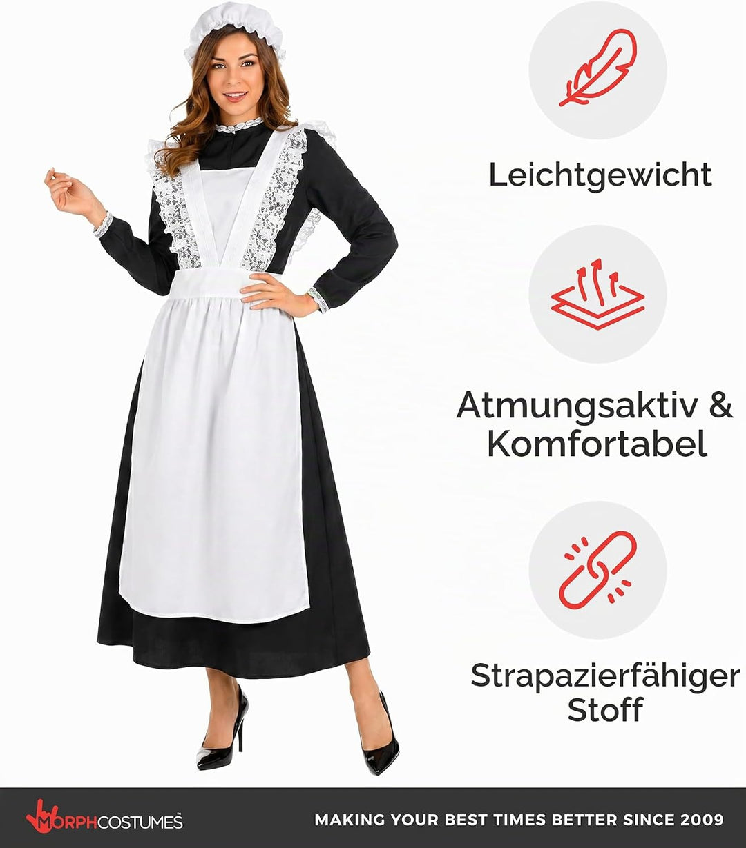 Fun Shack Dienstmädchen Kostüm, Dienstmädchen Kleid, Hausmädchen Kostüm, Dienstmädchen Kostüm Damen,