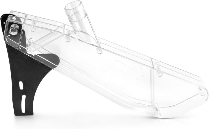 QWORK® Kunststoff Blattschutz Spanhaube 12" für Kreissäge & Tischsägen, mit transparentem Staubschut