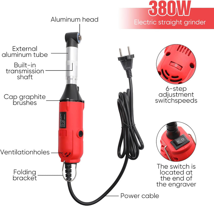 Elektrische Fliesenfugenreinigungsmaschine, 350W Schleiffugenreinigungs-Set, 90° Fliesenboden-Nahtöf