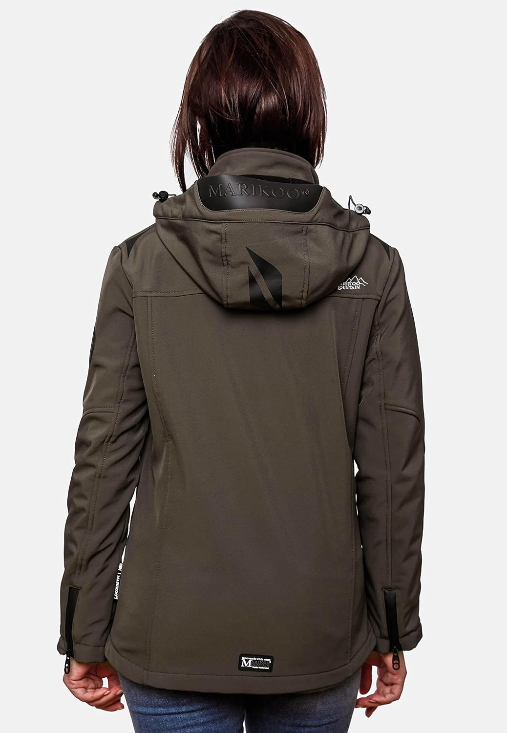 MARIKOO Damen Softshelljacke wasserdichte Funktionsjacke mit abnehmbarer Kapuze Mount-Cho-Oyu XS-XXL
