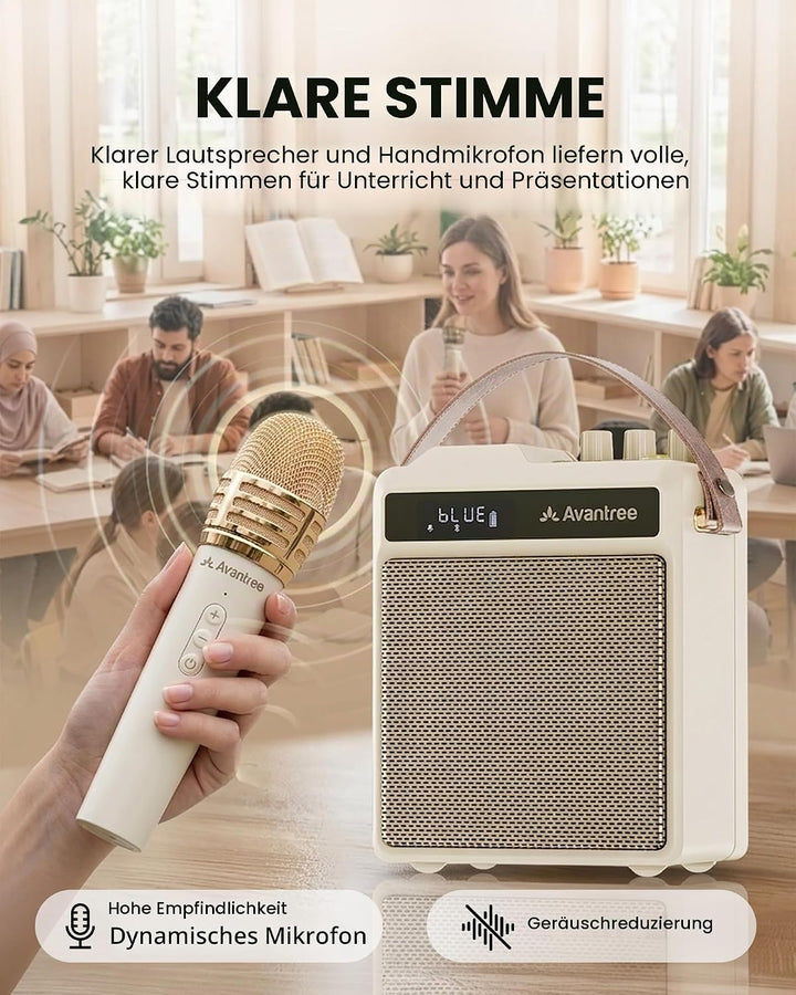 Avantree VoxAmp Duo - Tragbarer Kabellose Sprachverstärker, Doppeltes Mikrofon Und Lautsprecher Set
