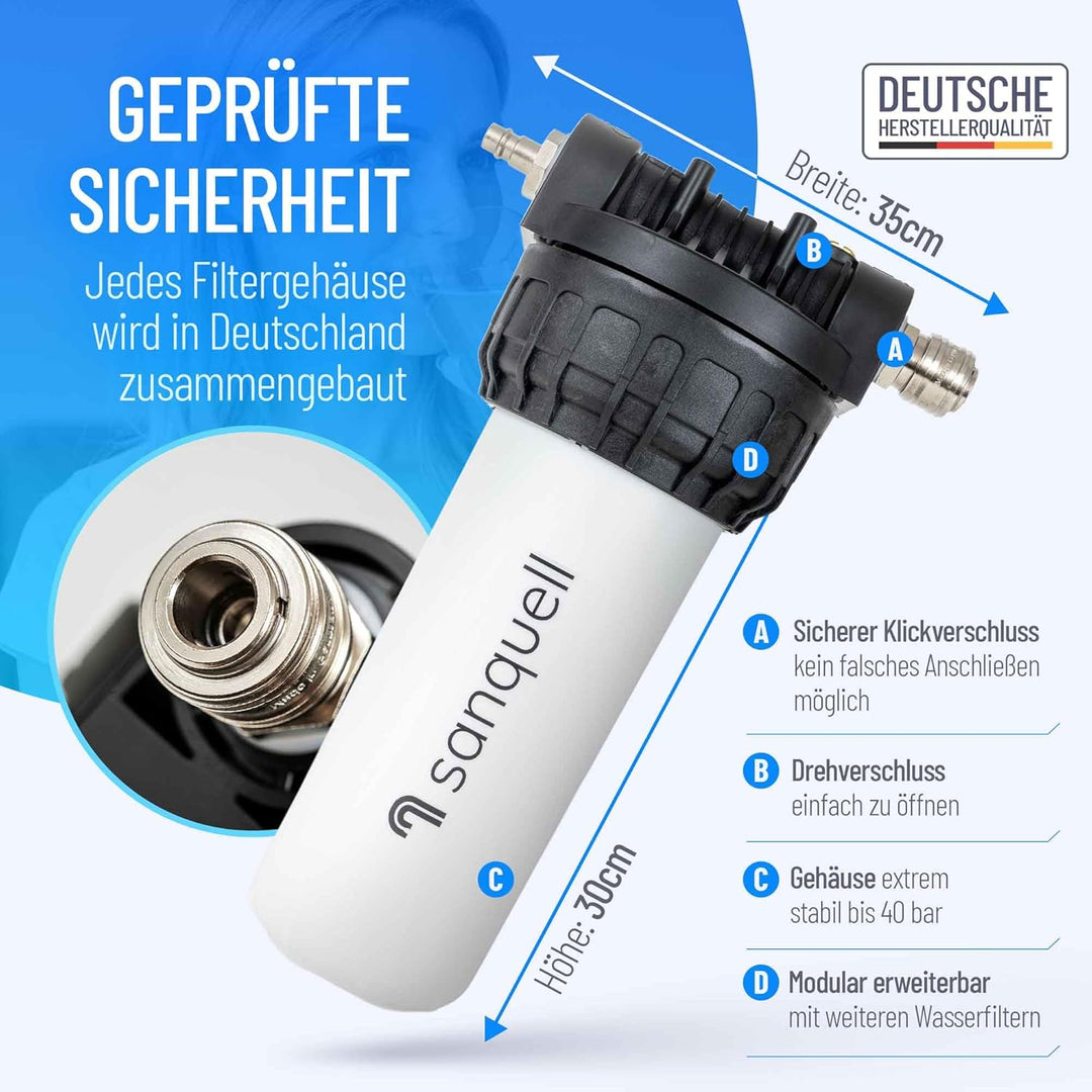 Premium Untertisch Wasserfilter, 8 Liter/Minute, entfernt 100 Schadstoffe, hohe Kapazität, kein sepa