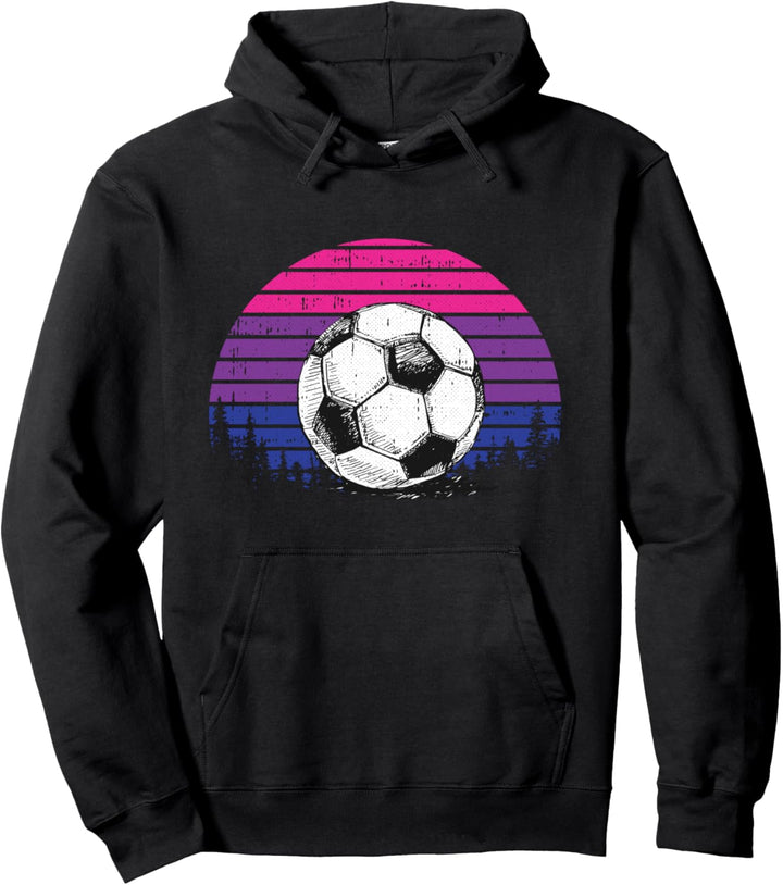 Soccer Ball LGBT-Q Bisexual Pride Sport Fan Player Ally Pullover Hoodie