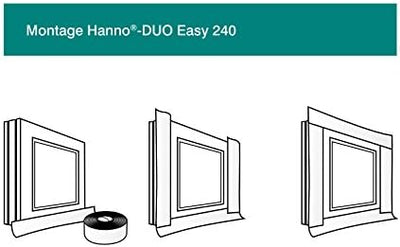 PDTXCLS TOMENGBEIAABBCC Hanno Duo Easy Folienband Fensteranschlussband Fensterband 75mm breit, 25m l