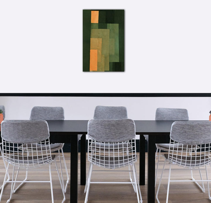 Leinwand (60x80cm): Paul Klee - Turm in Orange und Grün 60x80 cm, 60x80 cm