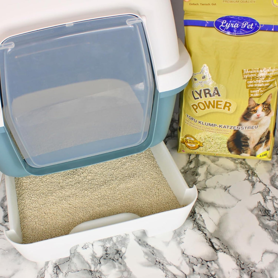 Lyra Pet® | 7,5 kg Tofu Katzenstreu | Parfümfreie Klumpstreu | 300% Saugkraft | Umweltfreundliches N