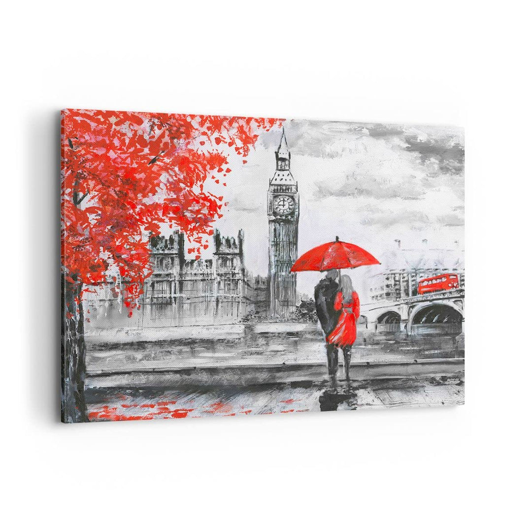Bilder auf Leinwand 100x70cm Leinwandbild London Architektur big ben Gross Wanddeko Bild Schlafzimme