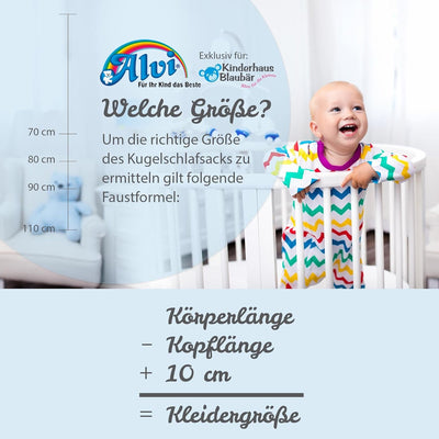 Alvi Kugelschlafsack Thermo | Baby-Schlafsack ärmellos | Winterschlafsack wattiert | Alvi Aussensack