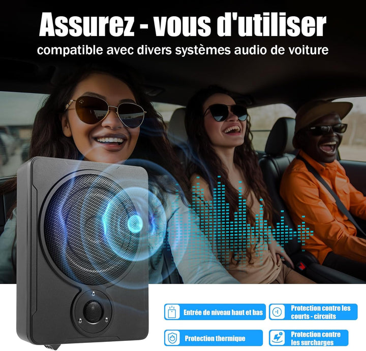 600W 8 Zoll Subwoofer Aktiv Powered Untersitz-Auto Audio Subwoofer mit Hochaktiven Lautsprechern Akt