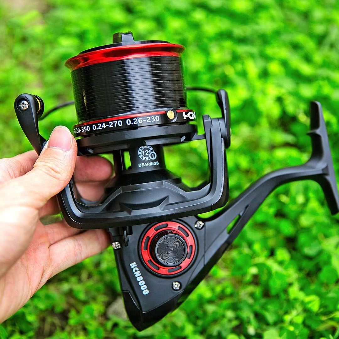 DIWA Spinning Angelrollen 8000/10000/12000 Serie Süsswasser-Salzwasser-Hochseefischen Brandungsangel