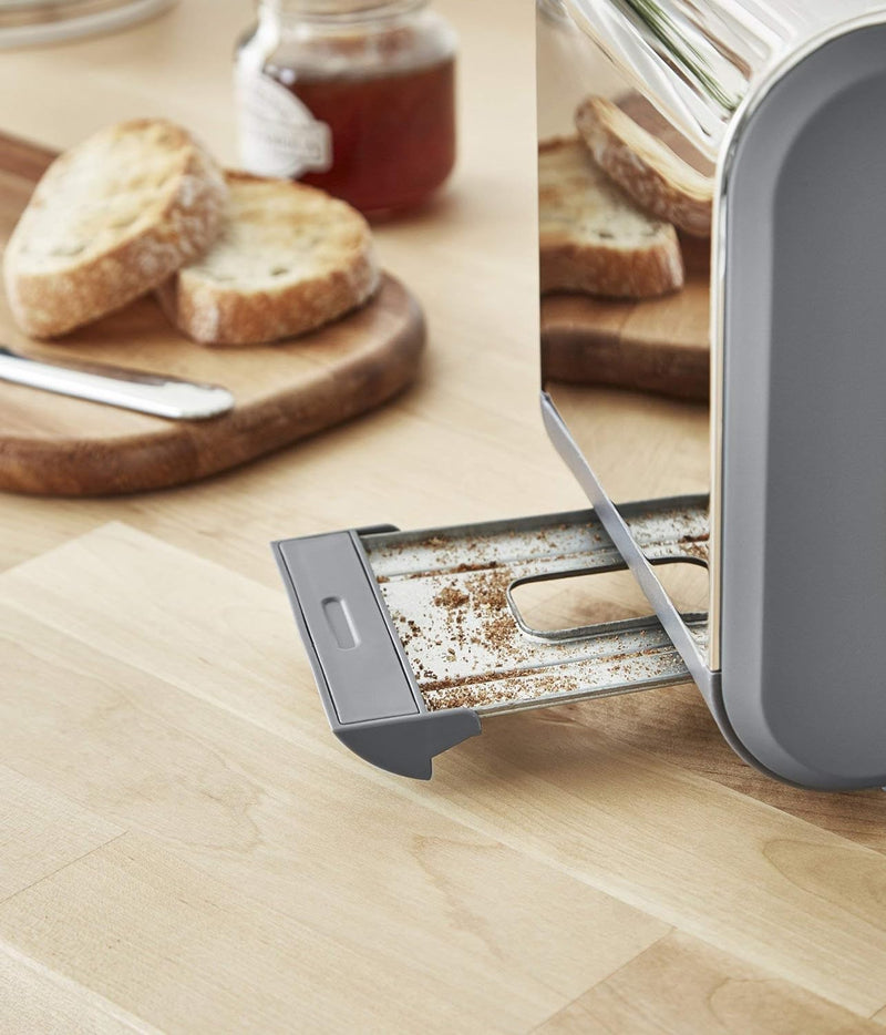 Swan Nordic Toaster Breitschlitz, 2 Scheiben, 3 Funktionen, 6 Bräunungsstufen, modernes Design, Edel