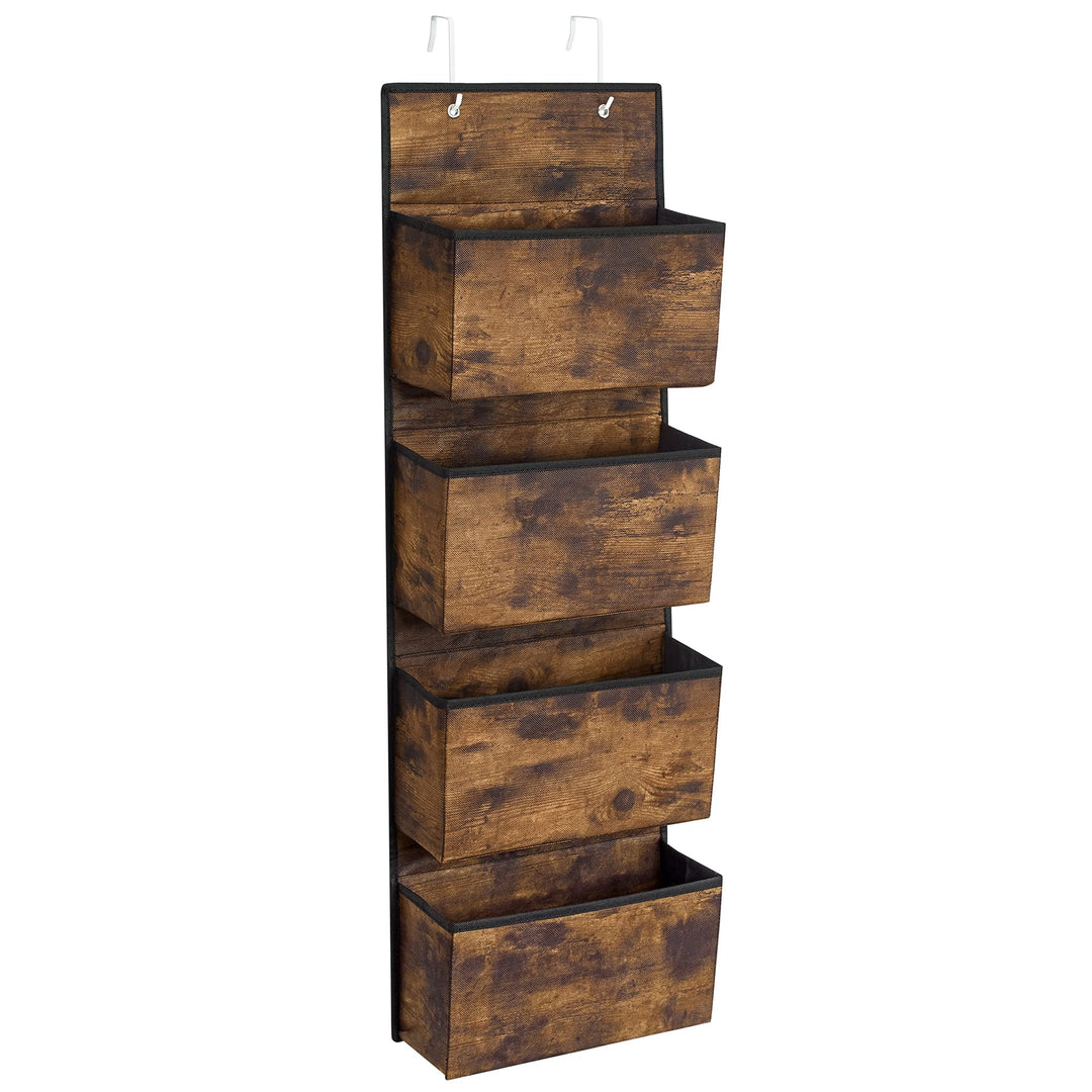 SONGMICS Hängeorganizer mit 4 Taschen, Hängeregal, Kleiderschrank-Organizer, Hängeaufbewahrung, Tür-