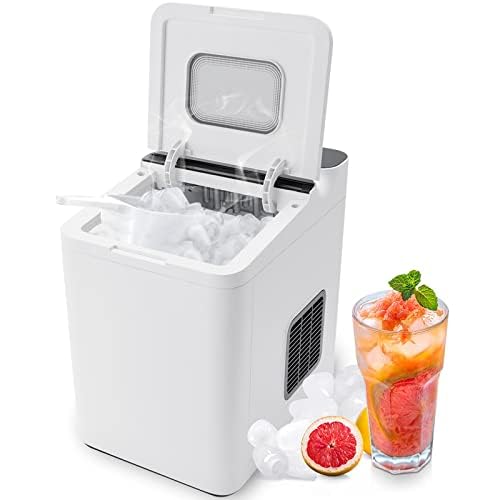 GOPLUS Elektrischer Eiswürfelzubereiter, Ice Maker 12kg/24H, Tragbare kompakte Eismaschine mit Selbs