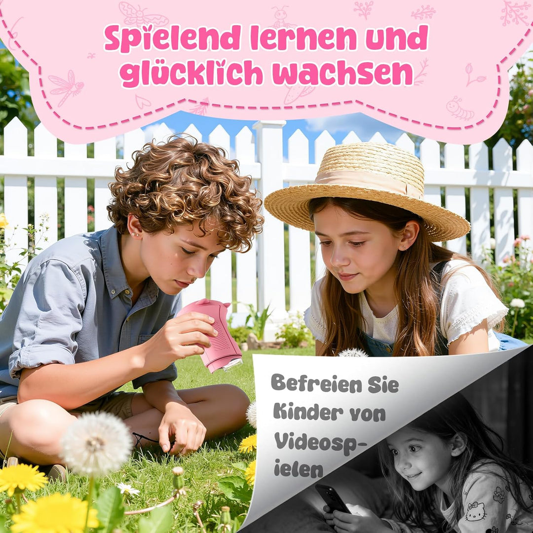 Mikroskop für Kinder, 1000X&2.4" HD Bildschirm Kinder Mikroskop Spielzeug ab 3 4 5 6 7 8 Jahren Kind