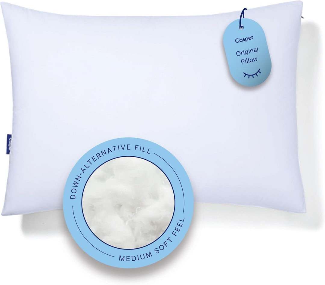 Casper Sleep Original Kissen zum Schlafen, Kingsize, Weiss