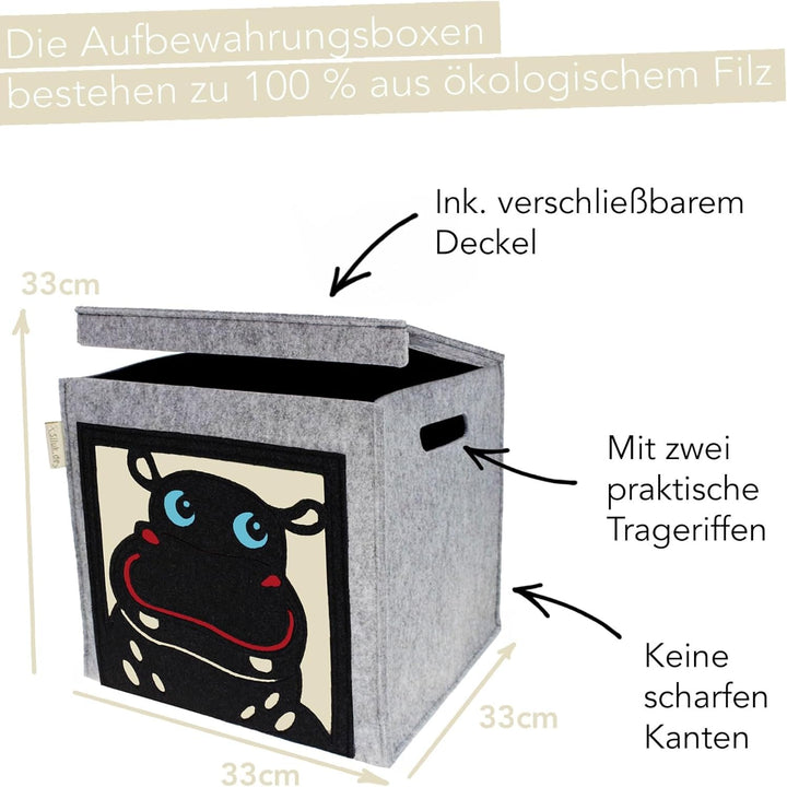 SILUK Kinder Aufbewahrungsbox I Spielzeugkiste für Kinderzimmer I Spielzeug Boxen (33x33x33) Aufbewa
