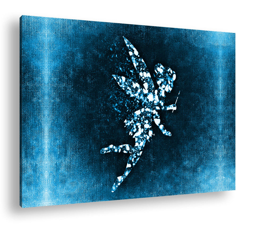 deyoli Abstrakte Zeichnung einer Fee Format 80x60 Effekt: Monocrome Blau als Leinwandbild, Motiv fer