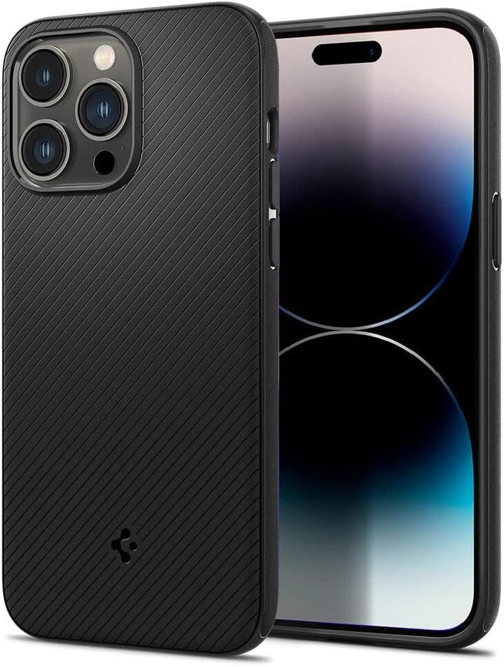 Spigen Mag Armor MagFit Hülle für iPhone 14 Pro für MagSafe Magnetisch Case Handyhülle -Matte Black,