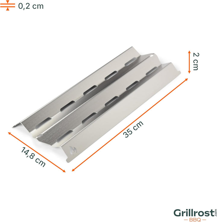 Grillrost.com Das Original Edelstahl V2A Aromaschienen für Broil King Monarch, Signet, Sovereign & R