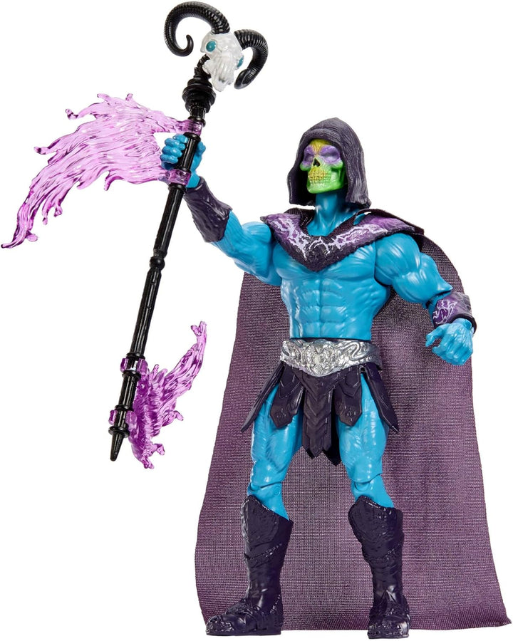 Masters of the Universe Funktionsfigur Skeletor mit Havoc-Stab-Attacke, Dreh- und Loslassfunktion, c