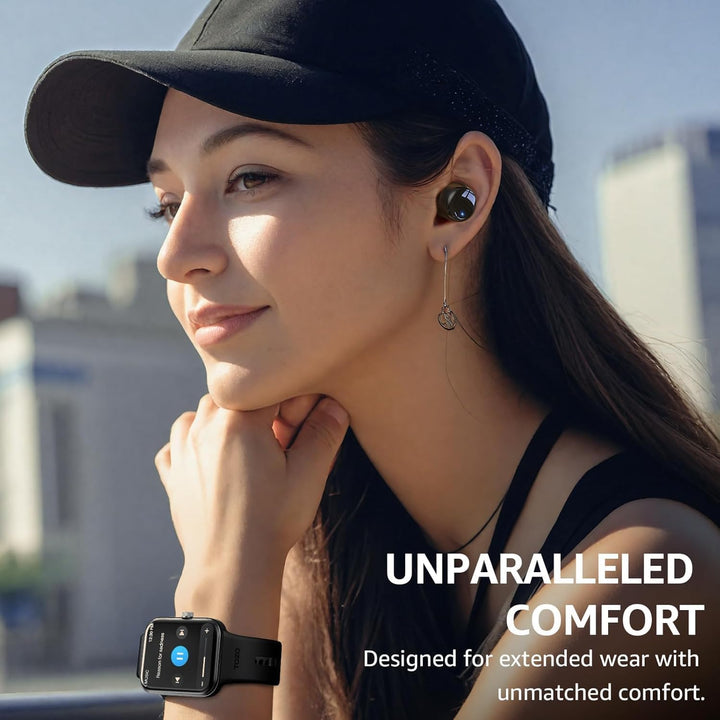 TOZO T6 Bluetooth Kopfhörer Kabellos In Ear Kopfhörer Touch Control mit Kabellosem Ladecase, IPX8 Wa