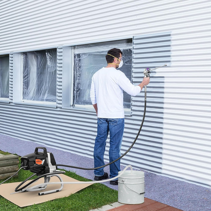 Wiltec Hochdruck Farbsprühsystem 1010 W, 207 bar, 1,5 l/min, Farbspritzgerät mit Düse und Verlängeru