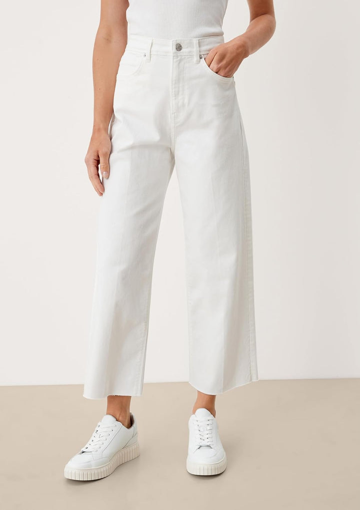 s.Oliver Damen Hose 7/8 36 Creme 02z8, 36 Creme 02z8