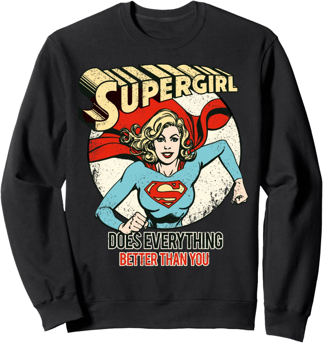 DC Supergirl Text Besser als du Sweatshirt