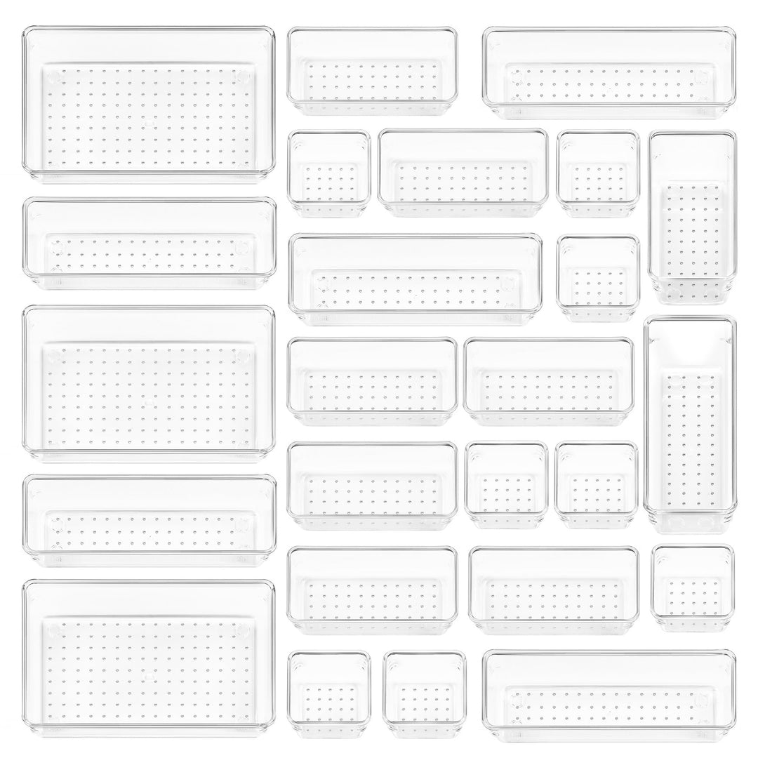 Vtopmart 25 Stücke Schubladen Organizer mit 4 Grössen, Make up Ordnungssystem, Schminktisch Organize