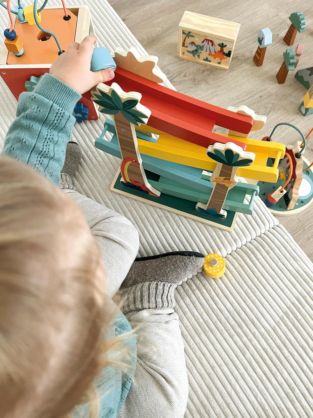 small foot Holzbausteine „Dino“, Bausteine-Set aus FSC 100%-zertifiziertem Holz, für Kinder ab 1 Jah