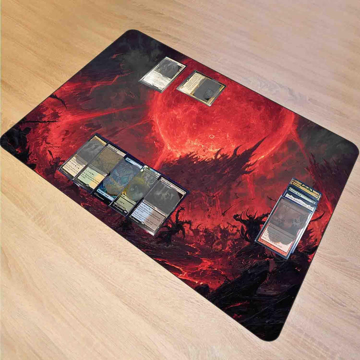 TCG MTG Spielmatte 24 × 14 - Premium-Spielmatte mit genähtem Rand mit glatter Stoffoberfläche und ru