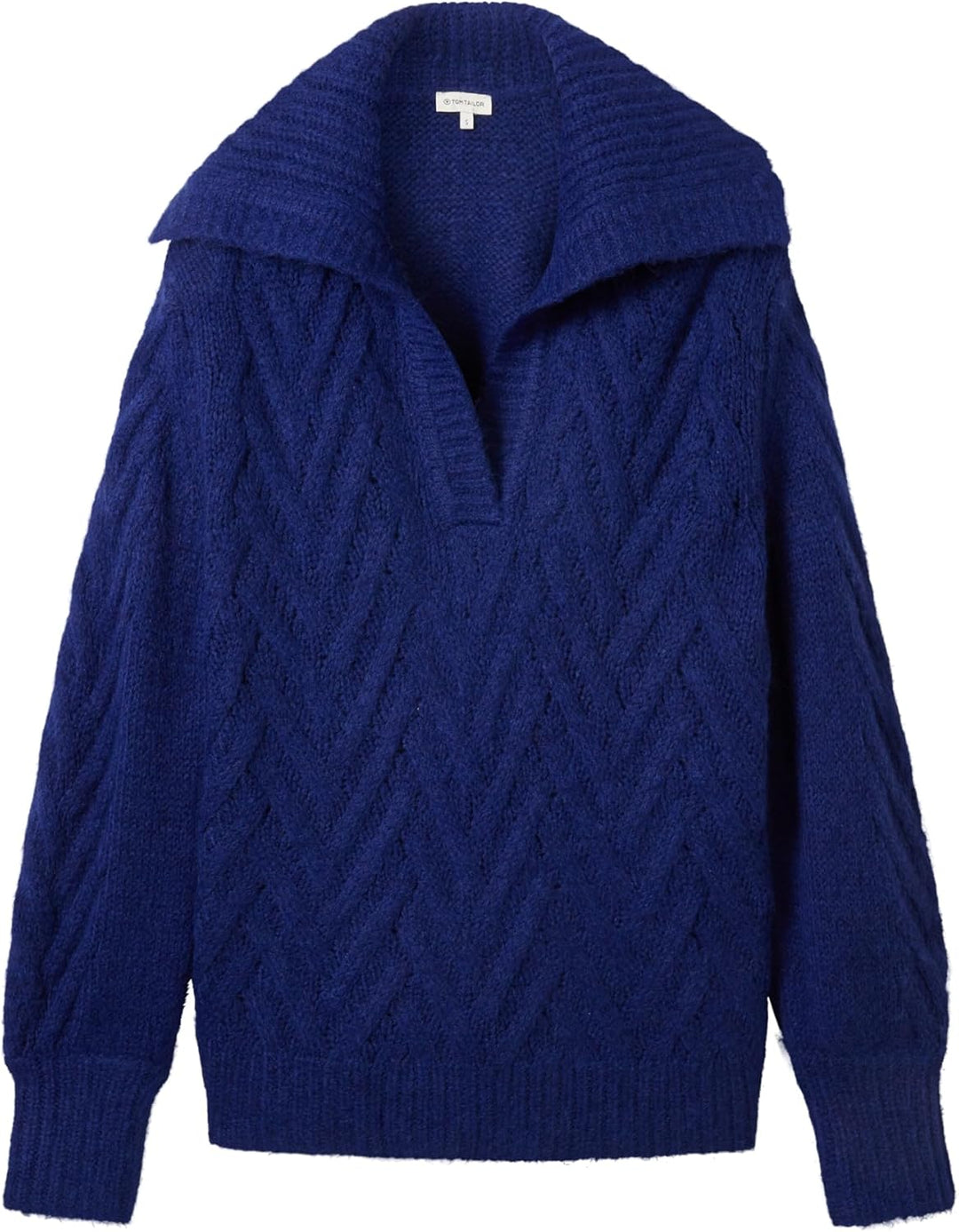 TOM TAILOR Damen Pullover M 33965 - Crest Blue Melange, M 33965 - Crest Blue Melange