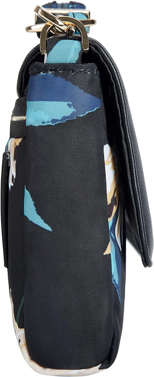 Travelon Addison Gürteltasche, Diebstahlschutz, umwandelbar, mit Blumenmuster, Einheitsgrösse Multic
