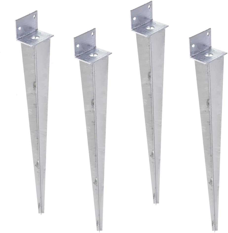 Aqbau® Einschlag-Bodenhülse L 40 x 500 Pfostenträger Einschlaghülse Einschlagbodenhülse feuerverzink