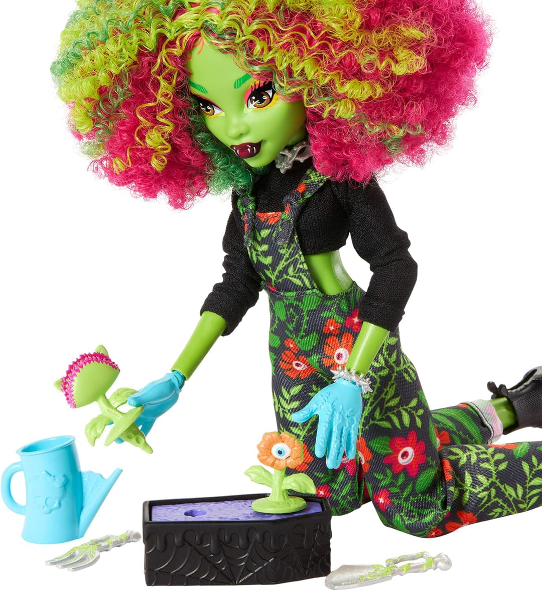 Monster High Fearbook Venus McFlytrap-Puppe und Zubehör zum Thema Unter-der-Erde-Club, einschliessli