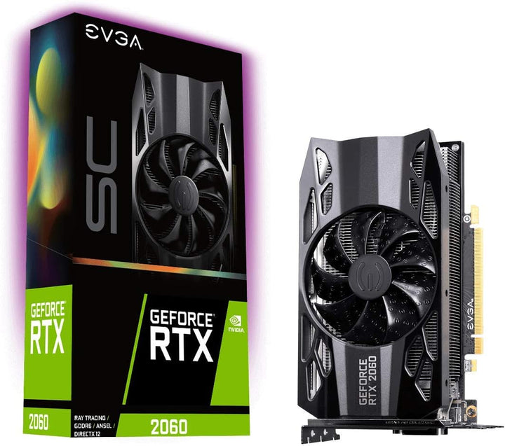 EVGA GeForce RTX 2060 SC GAMING, 6GB GDDR6, HDB Lüfter, Grafikkarte 06G-P4-2062-KR, Schwarz, EVGA Ge