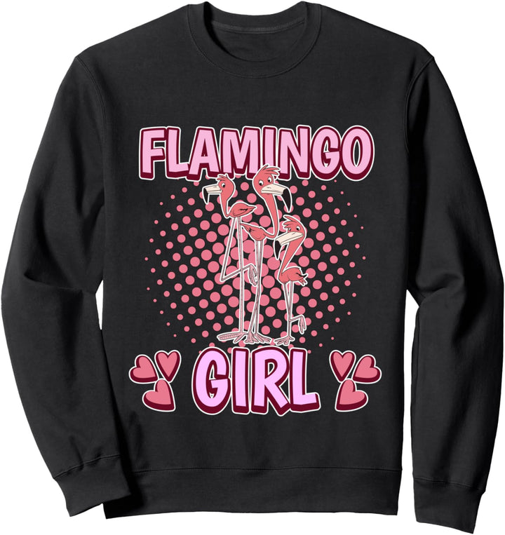 Damen Flamingo Girl Mädchen Flamingo Sweatshirt