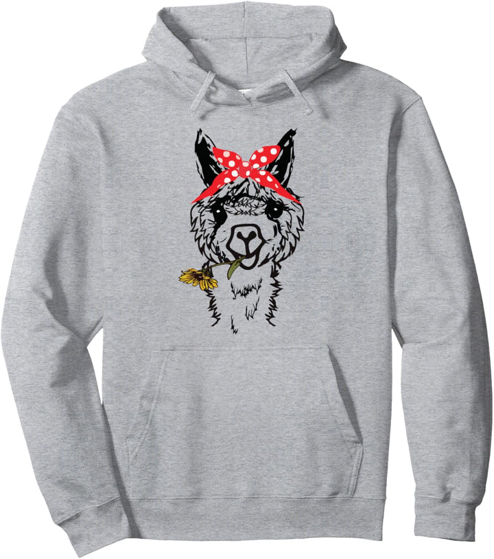 Frauen Lama Bandana - Alpaka Lama Tier Grafiken lustig Pullover Hoodie