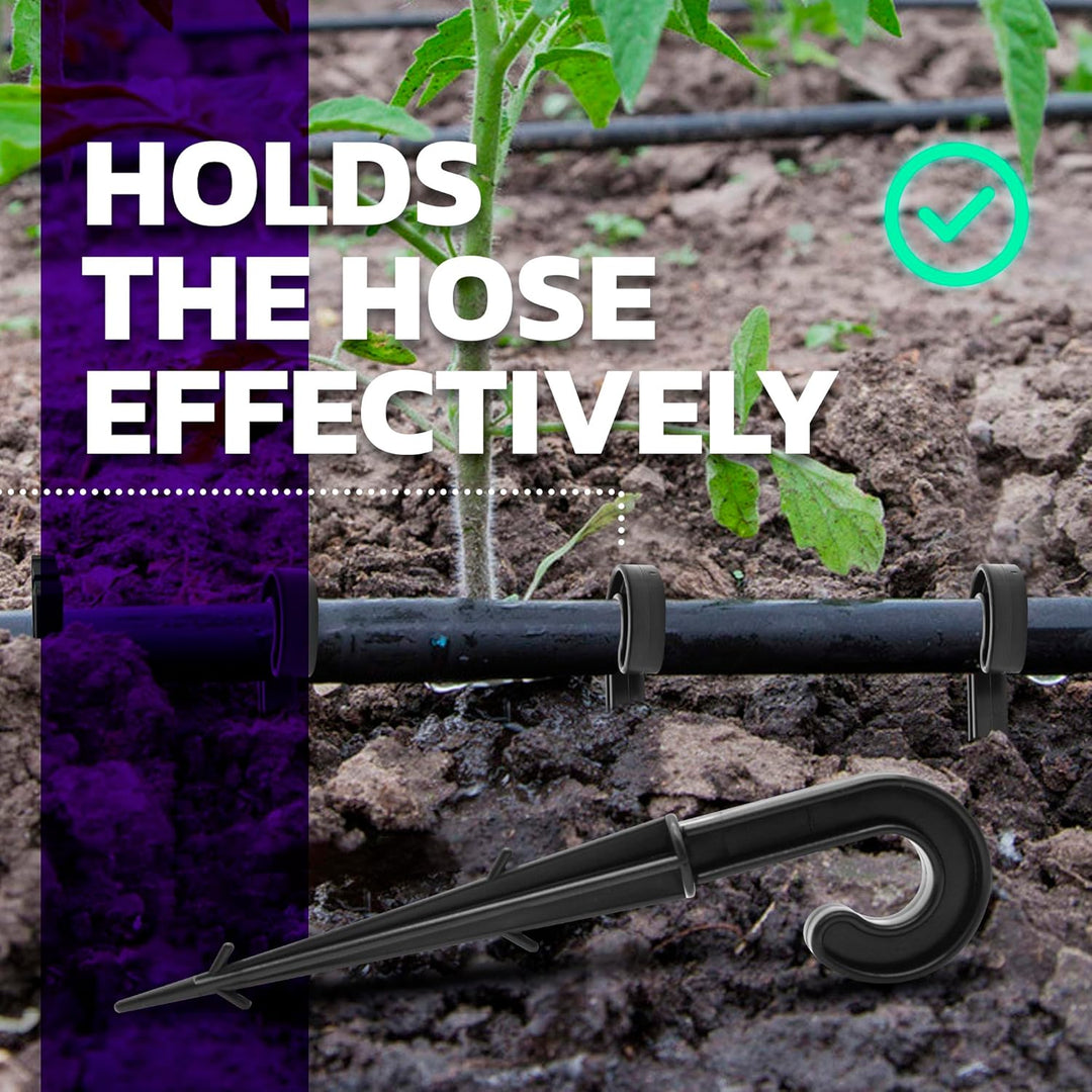 DOJA Barcelona | Schlauch Anker Bewässerung | Packung 50 | 16-20mm Ø | Gartenschlauch Halterung | Ga