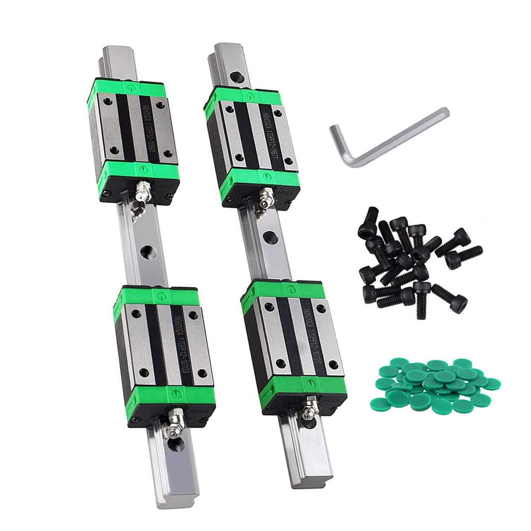 CNCMANS HGR15 Linearführung Set Linearschiene 2 Stücke HGR15-1000mm Führungsschiene mit 4 Stück HGH1
