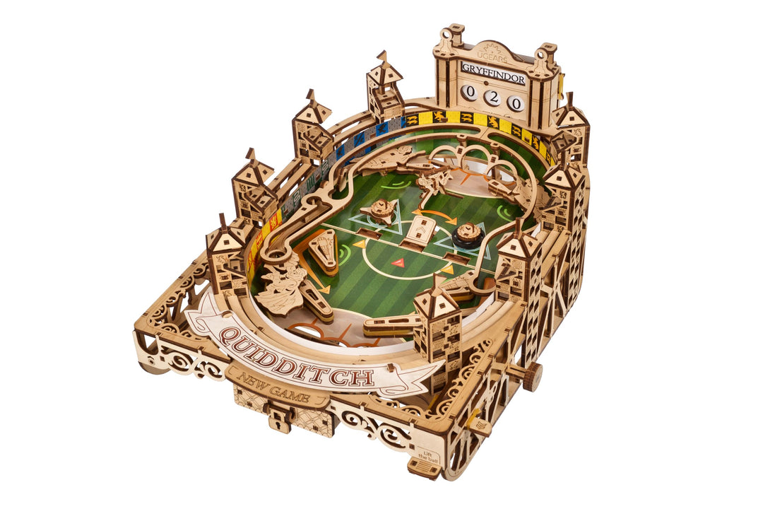Ugears Quidditch Pinball 3D Puzzle Holz - 3D Holzpuzzle Harry Potter Flipper Maschine Modellbausatz