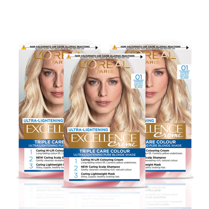 L'Oréal Paris Excellence Crème Permanente Haarfarbe, strahlende At-Home Haarfarbe mit bis zu 100% Gr